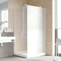 Душевой уголок Vegas Glass AFP-Fis Lux 120*90 01 10 R профиль белый, стекло сатин