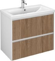 Тумба под раковину Velvex Klaufs 80.2Y белая, шатанэ, подвесная