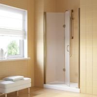 Душевая дверь в нишу Vegas Glass GPS LUX 80 05 10 L профиль бронза, стекло сатин