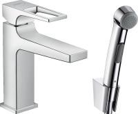 Смеситель для раковины Hansgrohe Metropol 74522000 с гигиеническим душем, хром