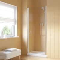 Душевая дверь в нишу Vegas Glass EP Lux 65 07 01 L профиль матовый хром, стекло прозрачное