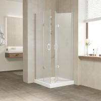 Душевой уголок Vegas Glass 2GPS LUX 90*80 07 10 R профиль матовый хром, стекло сатин