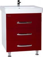 Тумба с раковиной Bellezza Рокко 60 напольная, красная