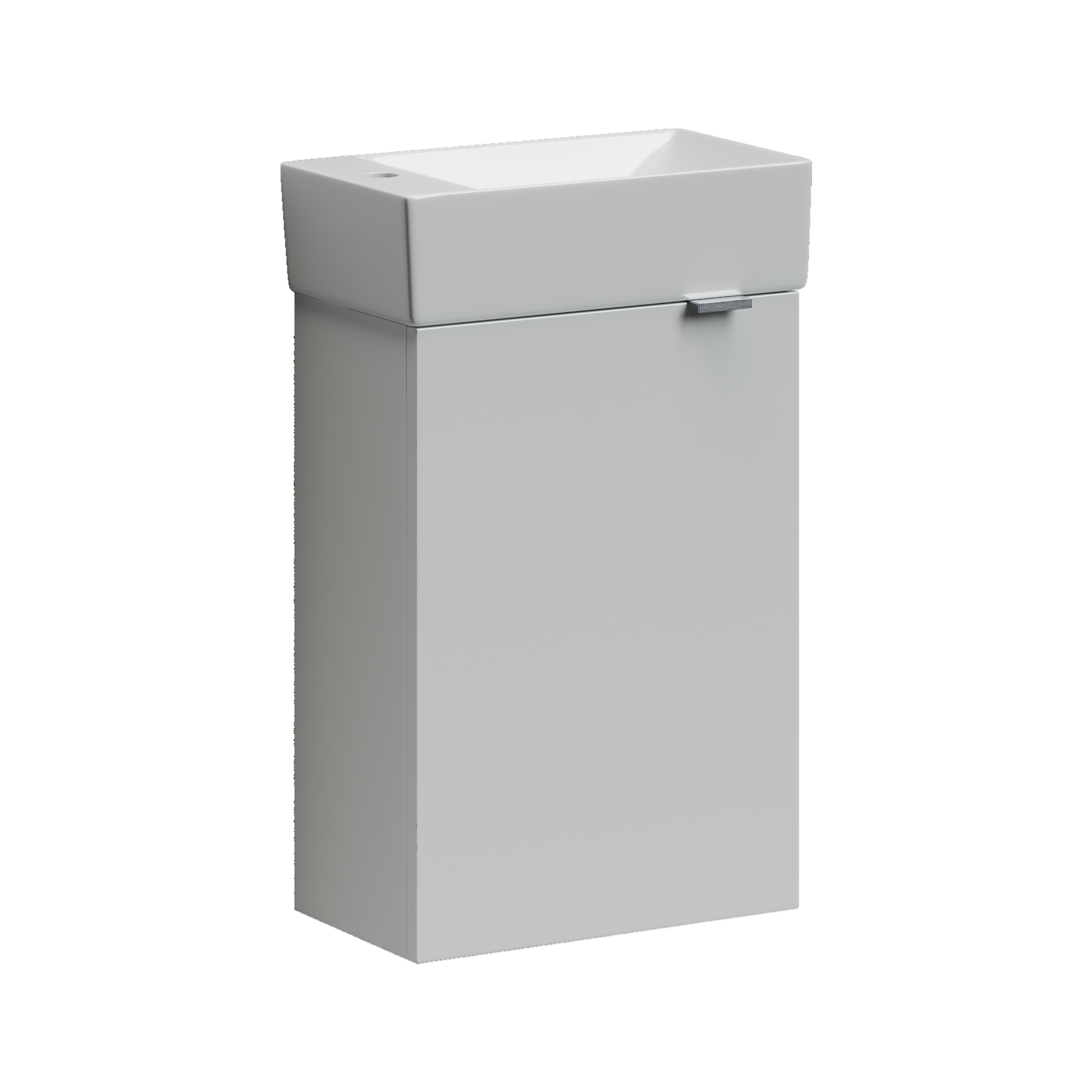 Тумба с раковиной Sancos Mini 36 L белый глянец, подвесная