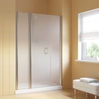 Душевая дверь в нишу Vegas Glass EP-2F LUX 160 08 10 L профиль глянцевый хром, стекло сатин