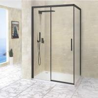 Душевой уголок RGW Leipzig  LE-41 180x80x195 профиль черный, стекло прозрачное