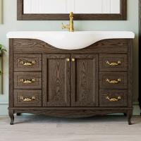 Тумба под раковину ValenHouse Эллина 120 кальяри, фурнитура золото