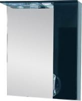 Зеркало-шкаф Misty Жасмин 55 с подсветкой, черная эмаль R