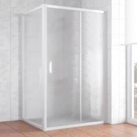 Душевой уголок Vegas Glass ZP+ZPV 120*100 01 02 профиль белый, стекло шиншилла