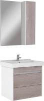 Мебель для ванной Домино Uno 60 подвесная, дуб серый, белая