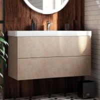 Тумба с раковиной Art&Max Verona-Push 100 камень светлый