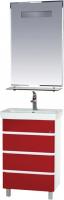 Мебель для ванной Misty Прима 50 красная эмаль