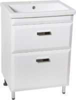 Тумба под раковину Style Line Лотос 60 Люкс Plus напольная, белая