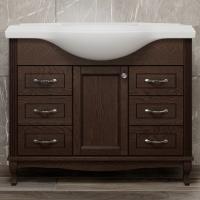 Тумба с раковиной ValenHouse Эллина 105 кальяри, 6 ящиков, 1 дверца, ручки хром