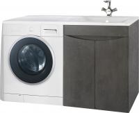 Тумба с раковиной Bellezza Олиссия 120 серая, под стиральную машину
