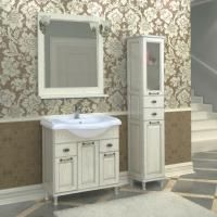 Мебель для ванной Aquaton Жерона 85 белое серебро