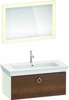 Мебель для ванной Duravit White Tulip 105 с ручкой, американский орех, белый шелковисто-матовый