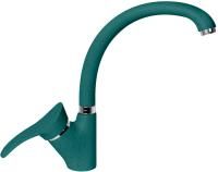 Смеситель для кухни AquaGranitEx C-3040 зеленый