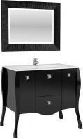 Мебель для ванной Aquanet Мадонна 90 черная с кристаллами Swarovski