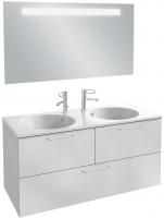 Мебель для ванной Jacob Delafon Odeon Rive Gauche 120 белая, 3 ящика, ручки хром