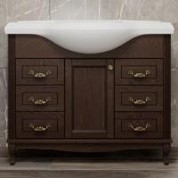 Тумба с раковиной ValenHouse Эллина 105 кальяри, 6 ящиков, 1 дверца, ручки бронза