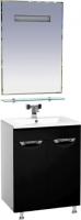 Мебель для ванной Misty Кристи 60 прямая черная эмаль