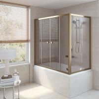 Шторка на ванну Vegas Glass Z2V+ZVF 150*70 05 05 профиль бронза, стекло бронза