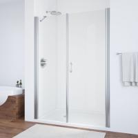 Душевая дверь в нишу Vegas Glass EP-F-2 155 08 crystalvision R профиль глянцевый хром, стекло crystalvision