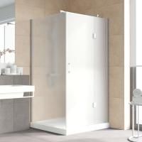 Душевой уголок Vegas Glass AFP-Fis Lux 120*100 07 10 R профиль матовый хром, стекло сатин