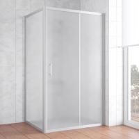Душевой уголок Vegas Glass ZP+ZPV 110*90 07 10 профиль матовый хром, стекло сатин