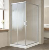 Душевой уголок Vegas Glass ZA-F 100*90 07 02 профиль матовый хром, стекло шиншилла