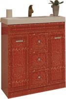 Тумба под раковину Misty Fresko 75 красная краколет