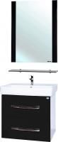Мебель для ванной Bellezza Рокко 50 подвесная черная 2 ящика