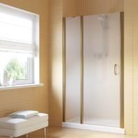 Душевая дверь в нишу Vegas Glass EP-F-1 LUX 125 05 10 L профиль бронза, стекло сатин