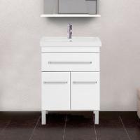 Тумба с раковиной Aquanet Сиена 60 белая, 1 ящик, 2 двери