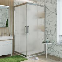 Душевой уголок Stworki Дублин 95x95 см профиль хром глянец, стекло матовое