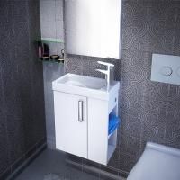 Тумба с раковиной Iddis Torr 40 R, подвесная, белая