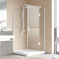 Душевой уголок Vegas Glass AFP-Fis Lux 120*100 01 01 R профиль белый, стекло прозрачное