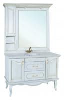 Мебель для ванной Bellezza Рим 110 белая патина золото