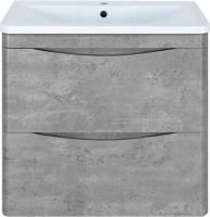 Тумба с раковиной Misty Атлантик 70 подвесная, серый камень