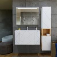 Мебель для ванной Бриклаер Кристалл 100 белая матовая