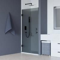 Душевая дверь в нишу RGW Hotel HO-011-B 600х1950 профиль черный, стекло тонированное