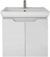 Тумба с раковиной Dreja Q(D) 55 белый глянец