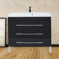 Тумба с раковиной Aquanet Верона 100 черная