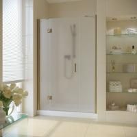 Душевая дверь в нишу Vegas Glass AFP-F LUX 130 05 10 L профиль бронза, стекло сатин