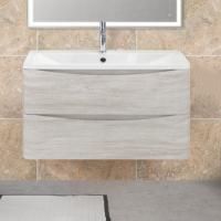 Тумба с раковиной BelBagno Acqua 90 подвесная, rovere vintage bianco