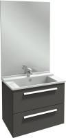 Мебель для ванной Jacob Delafon Struktura 80 серый антрацит, 2 ящика