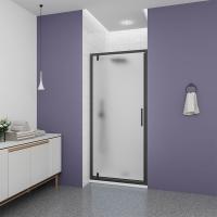 Душевая дверь в нишу Veconi Ottimo P30 B OP30B-80-07-C9, профиль черный матовый, стекло матовое