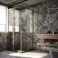 Душевой уголок Veconi Premium Trento PTC-20G 120x100, профиль золото