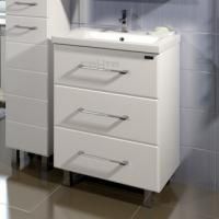 Тумба под раковину СанТа Омега Люкс 60 напольная, с 3 ящиками